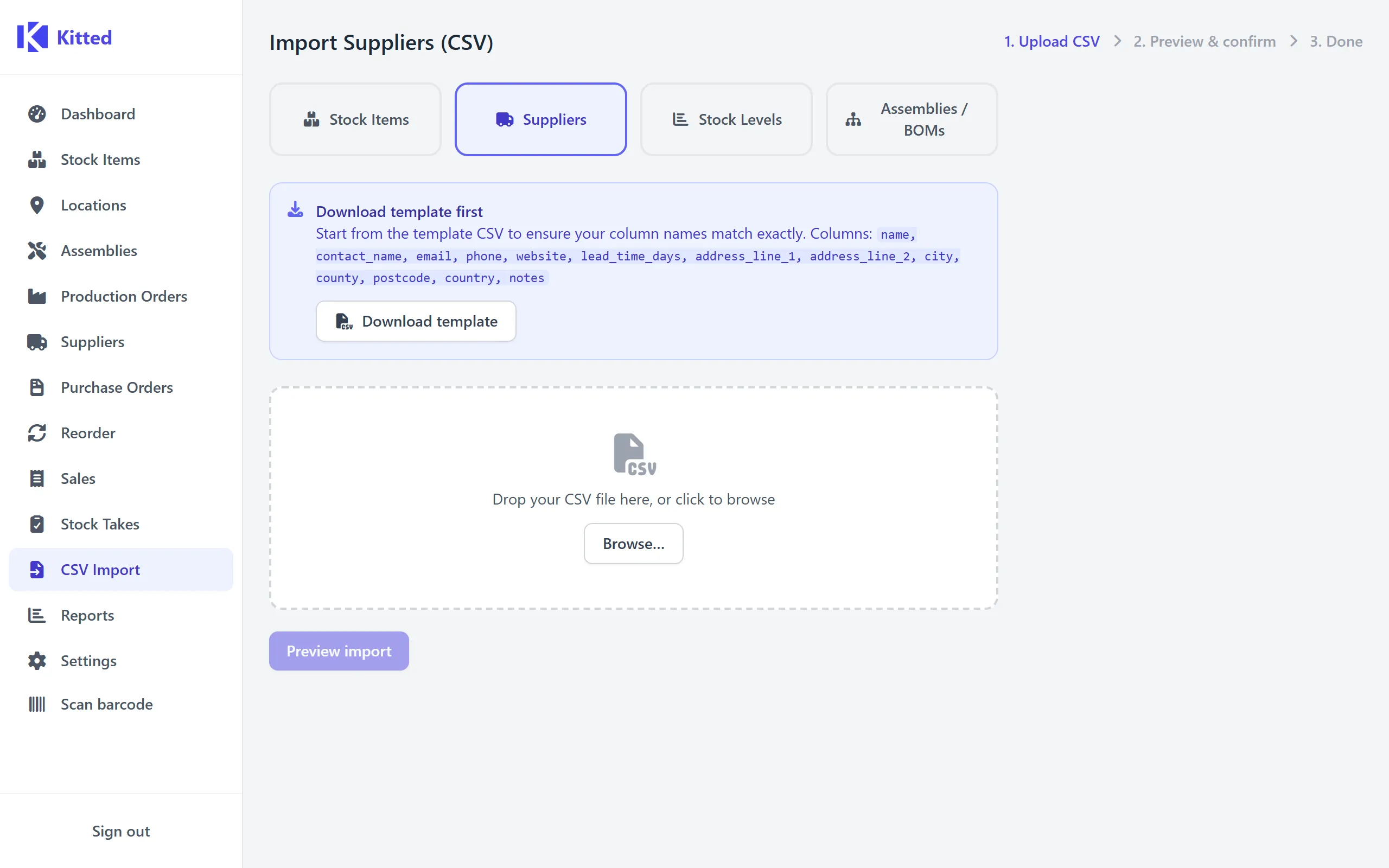 Import your existing component data